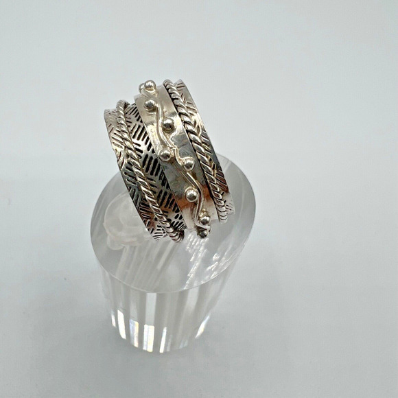 Signed DbM KENSINGTON Sterling Silver Spinner Ring - Size 6 - Picture 2 of 6